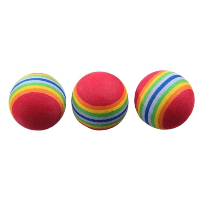 Bola Golf Pelangi Bahan Sponge Untuk Swing 10 Pcs