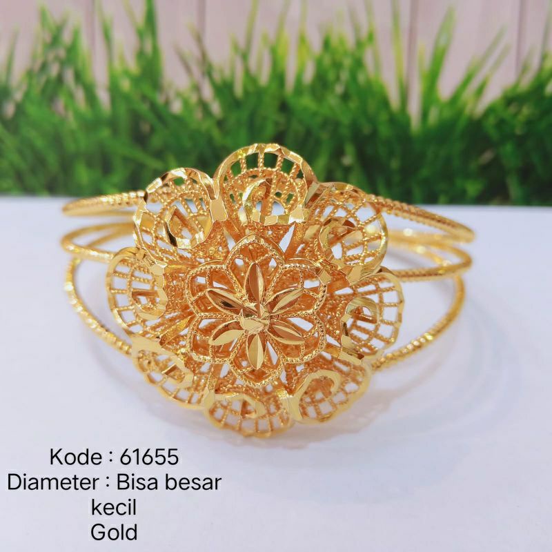 Gelang perhiasan xuping /Gelang Rose kendari warna gold 24k tidak mudah luntur tidak karat