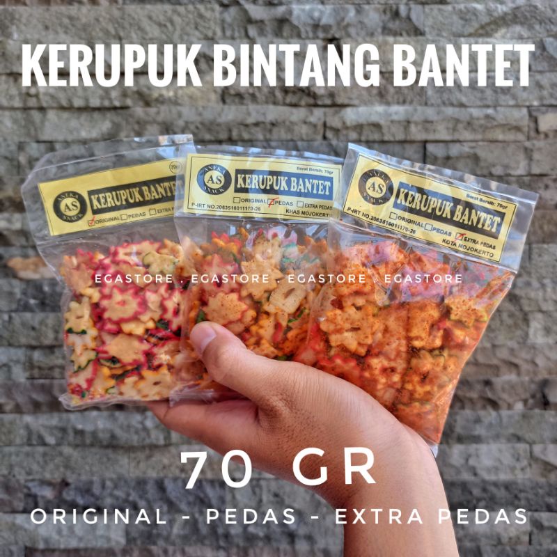 [WAJIB TAMBAH BUBBLE WRAP] Kerupuk/Makaroni Bantet 70gr