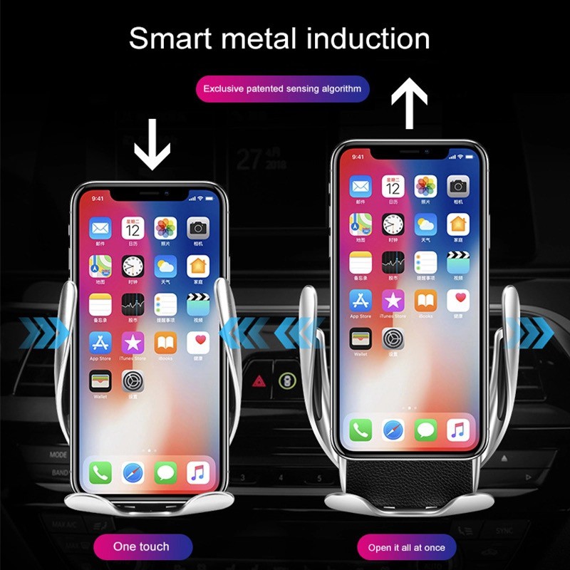 HOLDER CHARGER WIRELESS SENSOR BUKA TUTUP HOLDER OTOMATIS UNIVERSAL USE V2328