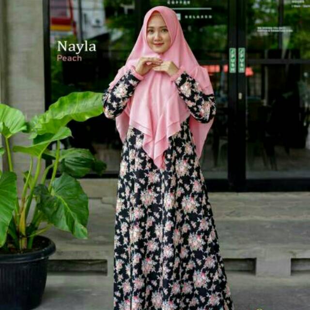 Gamis Akifa terbaru AB COLLECTION Nayla by akifa/grosir gamis /seragam gamis