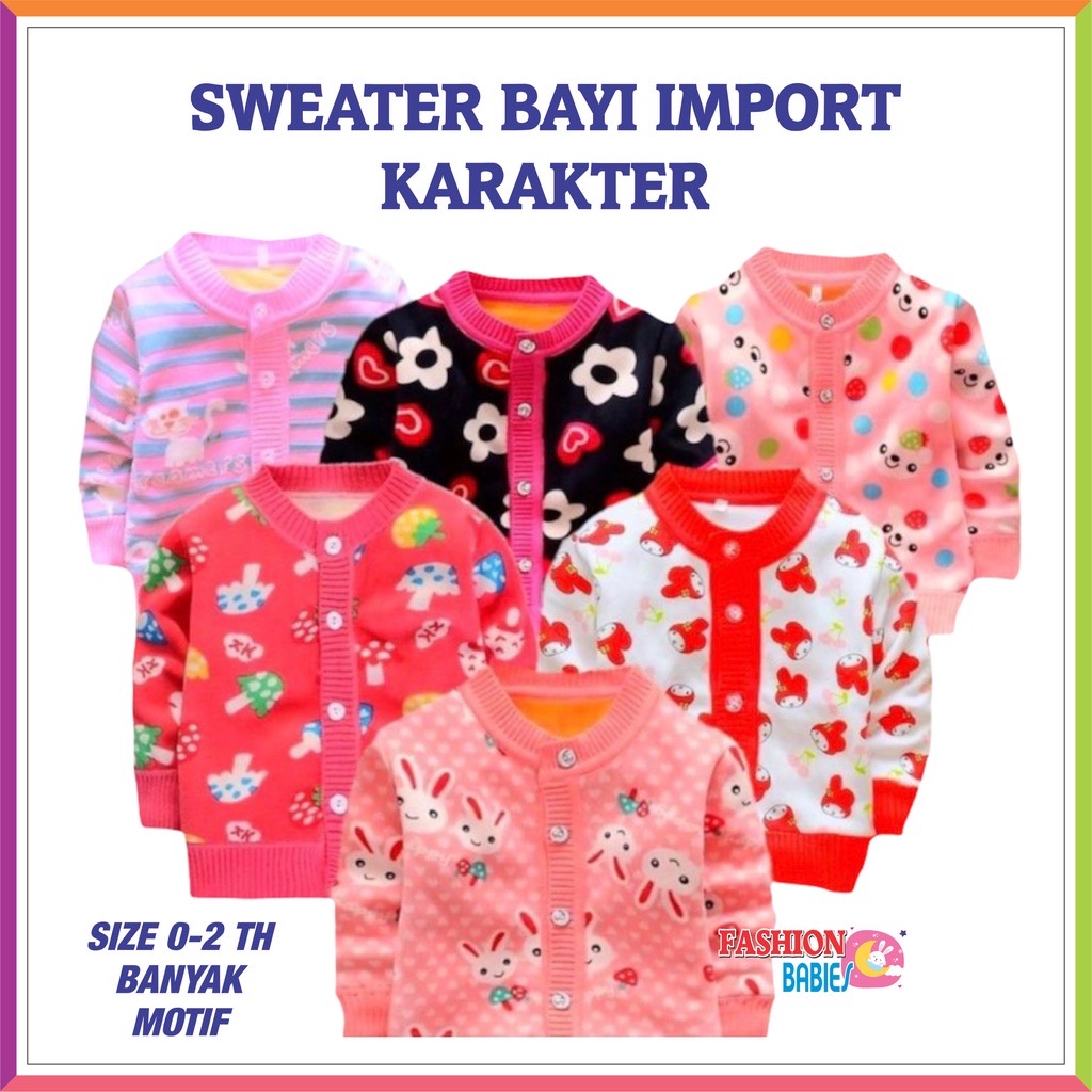 ❤ Fashionbabies ❤ SWEATER BABY IMPORT KARAKTER - BOY GIRL