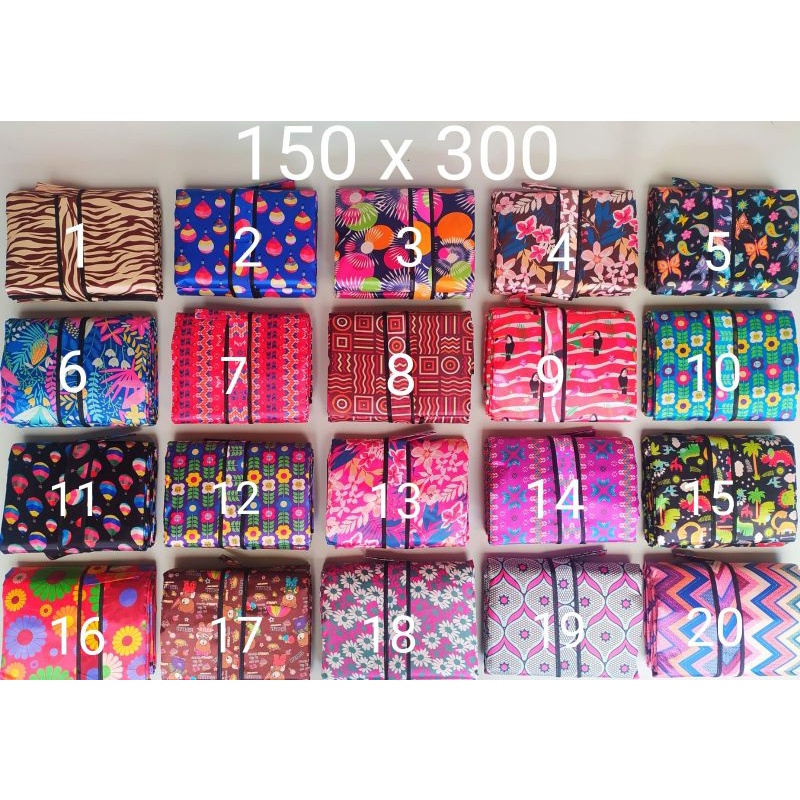 Tikar Lipat Mikrosatin Karpet Piknik 150x300