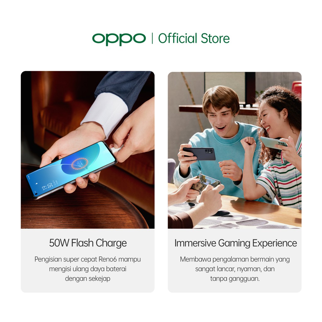 OPPO Reno6 8/128GB [64MP AI Quad Camera, 50W Flash Charge, OPPO Reno Glow + Ultra-slim Body]