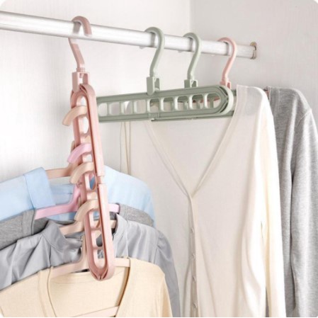 Magic Hanger Baju 9 Lubang (Bisa Vertikal / Horizontal)