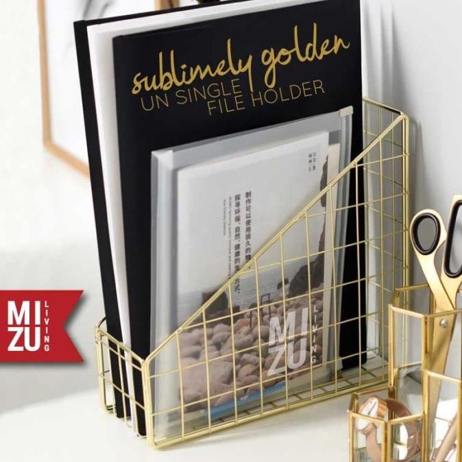 

Sublimely Golden Un Single Wire Magazine File Stand Holder Box Emas A4 Terlaris