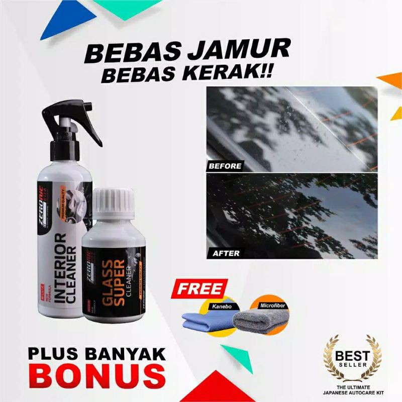 Zerone - interior cleaner dan zerone glass pembersih serba guna