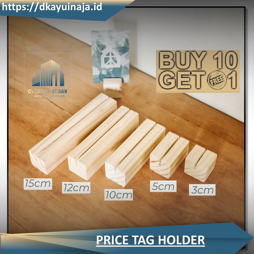 

Stand Kayu Dudukan Akrilik Tag Holder Ukuran 3 x 3 Panjang 3cm 5cm 8cm 10cm 12cm 15cm 20cm Sudah Serut dan Amplas