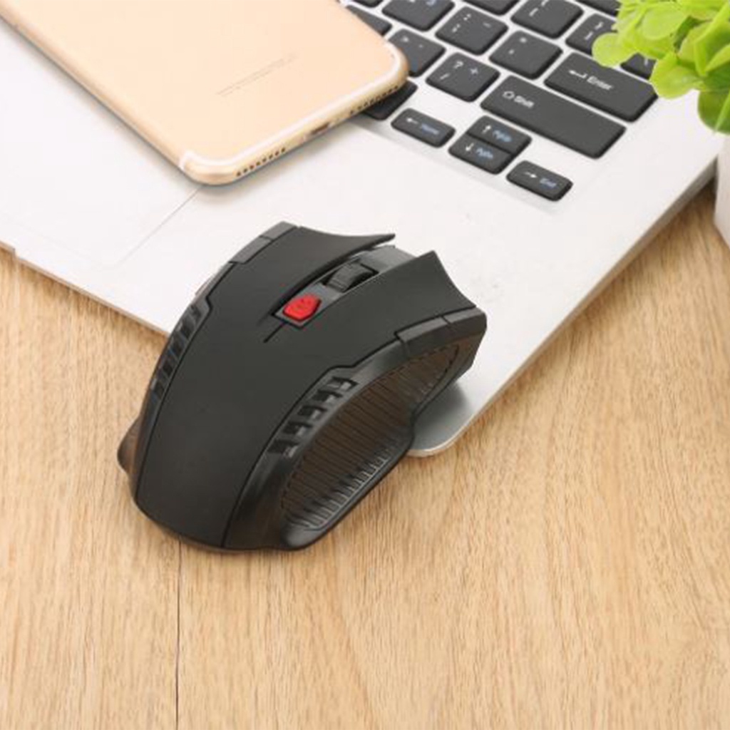 Mouse Wireless Gaming Optical Tanpa Kabel Hitam Games Gamer