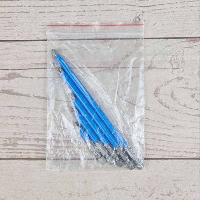 Kepala Obeng Plus Cross Magnetic Screwdrivers Hex PH2 5 PCS - S2 - Blue