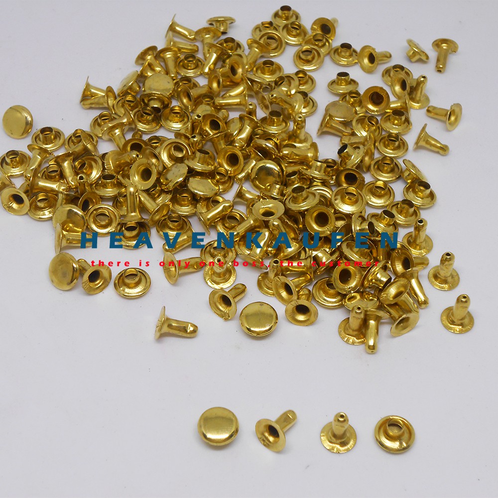 Paku Keling Centang/Gepeng 8 mm Gold Harga Per Pack isi 50 pasang