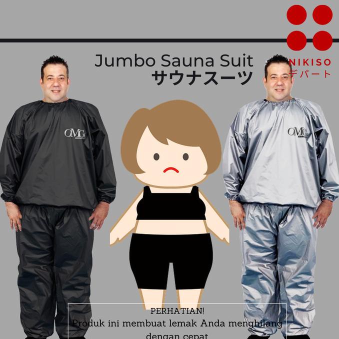Jaket Sauna Pria Wanita / Sauna Suit Jumbo / Baju Olahraga Wanita