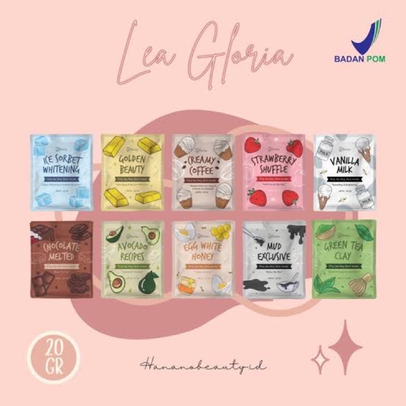 masker organik lea gloria bubuk mask 20gram