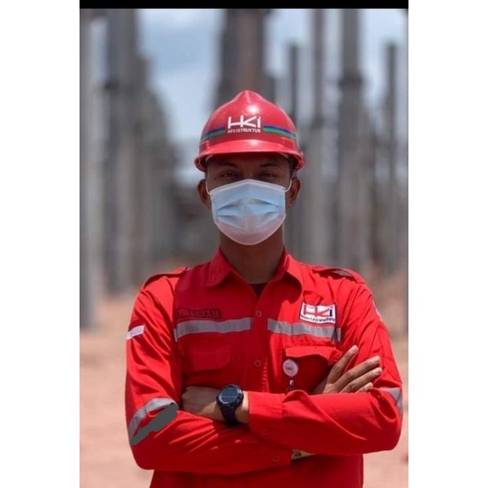 SERAGAM SAFETY MERAH HSE KANCING DAN RESLETING