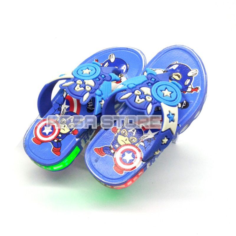 Sandal LED Anak Laki-Laki / Sandal Jepit Lampu / Sendal Nyala Murah / Kado Untuk Anak Usia 2-7 Tahun