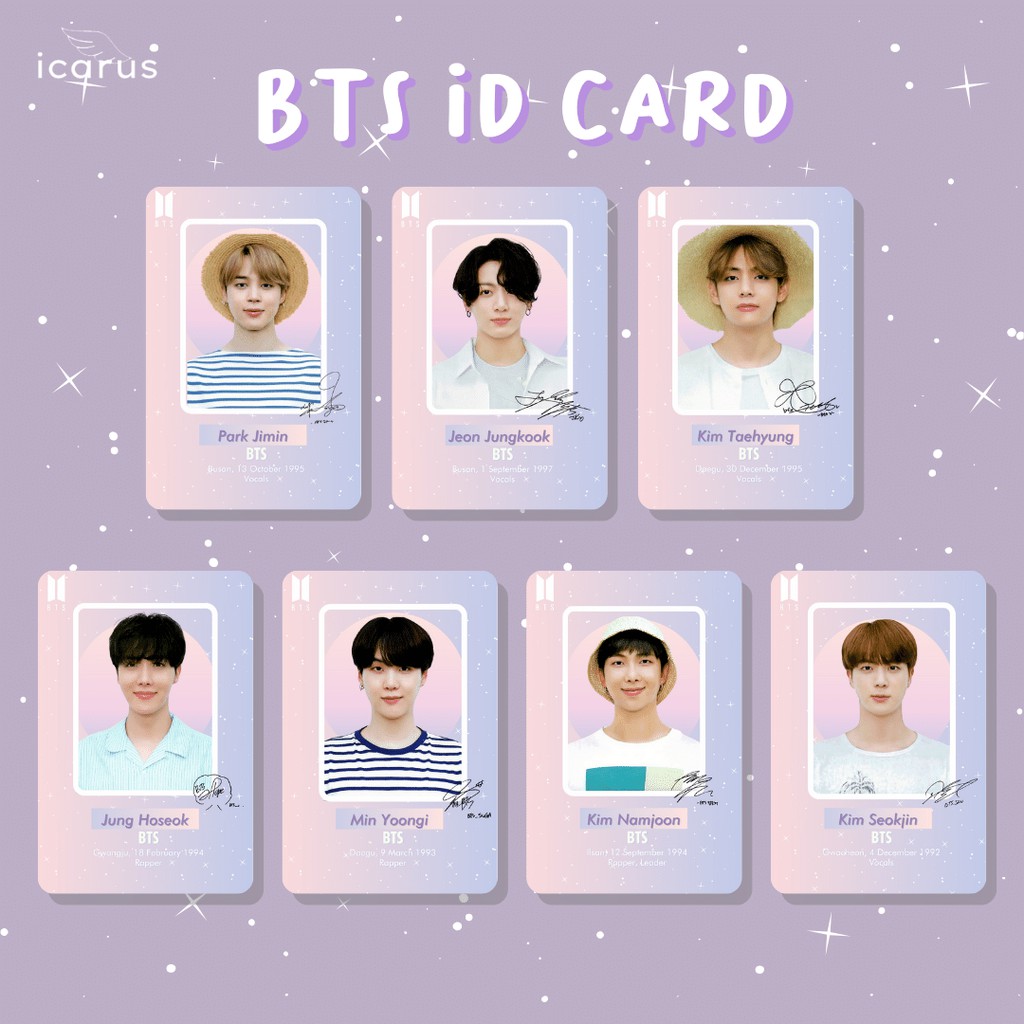 Jual PHOTOCARD BTS ID Card Ver. Indonesia