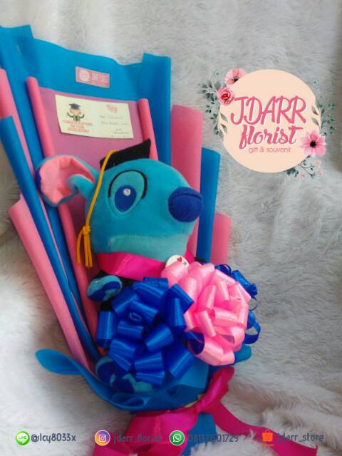 BOUKET BONEKA STICH WISUDA