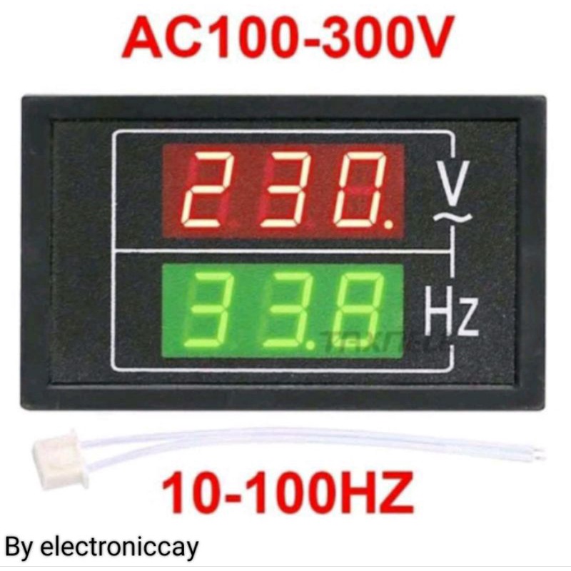 voltmeter hz meter digital led 300V AC / voltmeter frequency meter AC / voltmeter digital