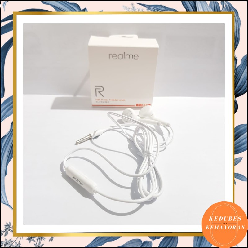 Headset / handsfree / earphones REALME Mh133 kuping gepeng [KK]