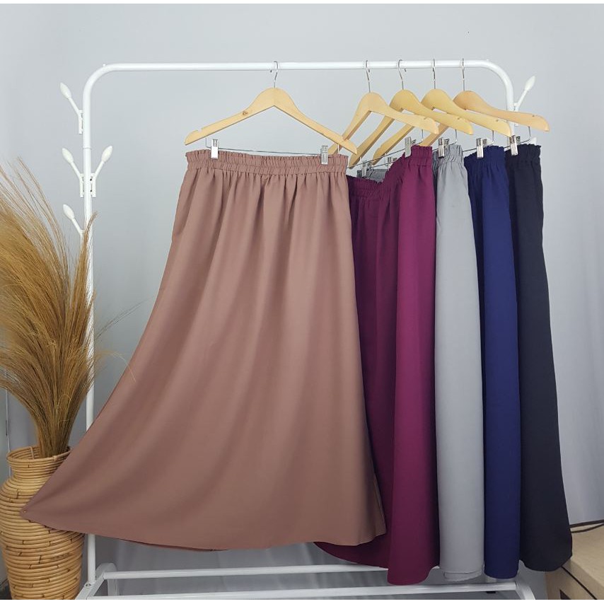 ROK SUPER JUMBO MOSCREPE BIGSIZE - LP 150 CM -  BB 100 KG KEATAS - BISA COD - BUMIL - BAHAN NYAMAN