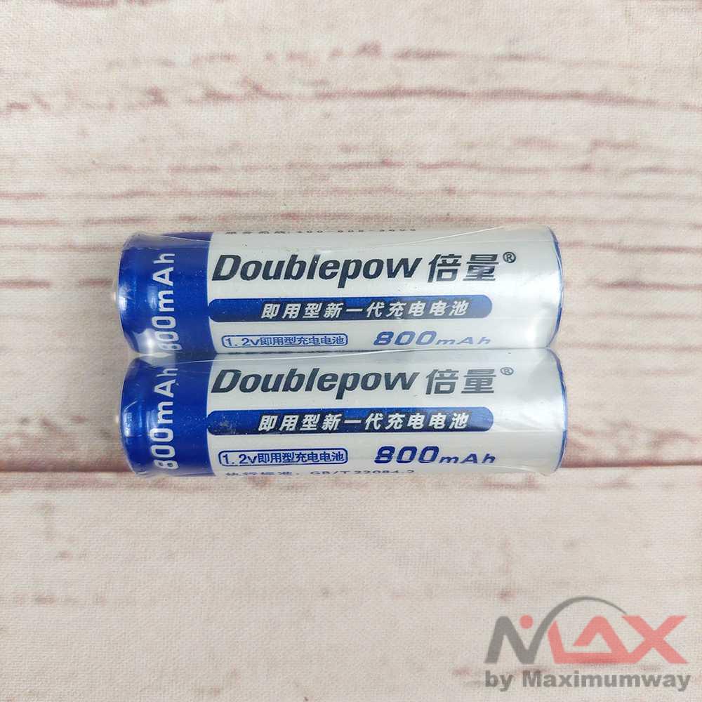 DOUBLEPOW Baterai Battery AA dapat 2pcs battre 2A Cas ulang recharge batre batrai A A 2A A2 1.2V 1,2V Volt 1,2 1.2 Batu Baterai AA Rechargeable NiMH 800mAh High performance AA 800 mah rechargeable NI-MH battery 1.2V AA battery for Toy thermometer mouse