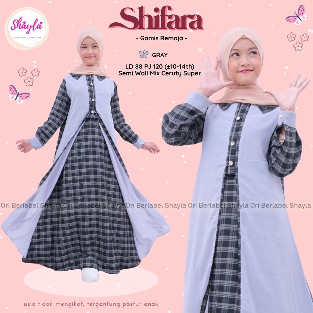 Gamis Anak Perempuan Baju Gamis Anak Remaja Tanggung Perempuan Muslim Double Layer Pesta Kekinian Te
