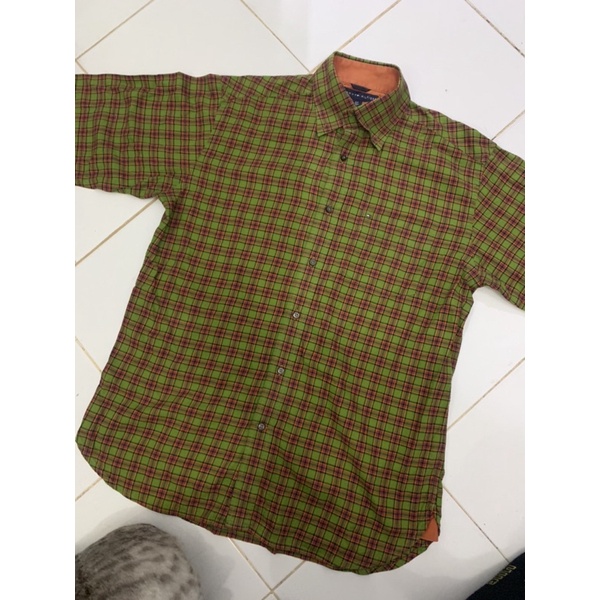 Kemeja Tommy Hilfiger Flannel Shirt, Vintage shirt. Original Tommy Hilfiger