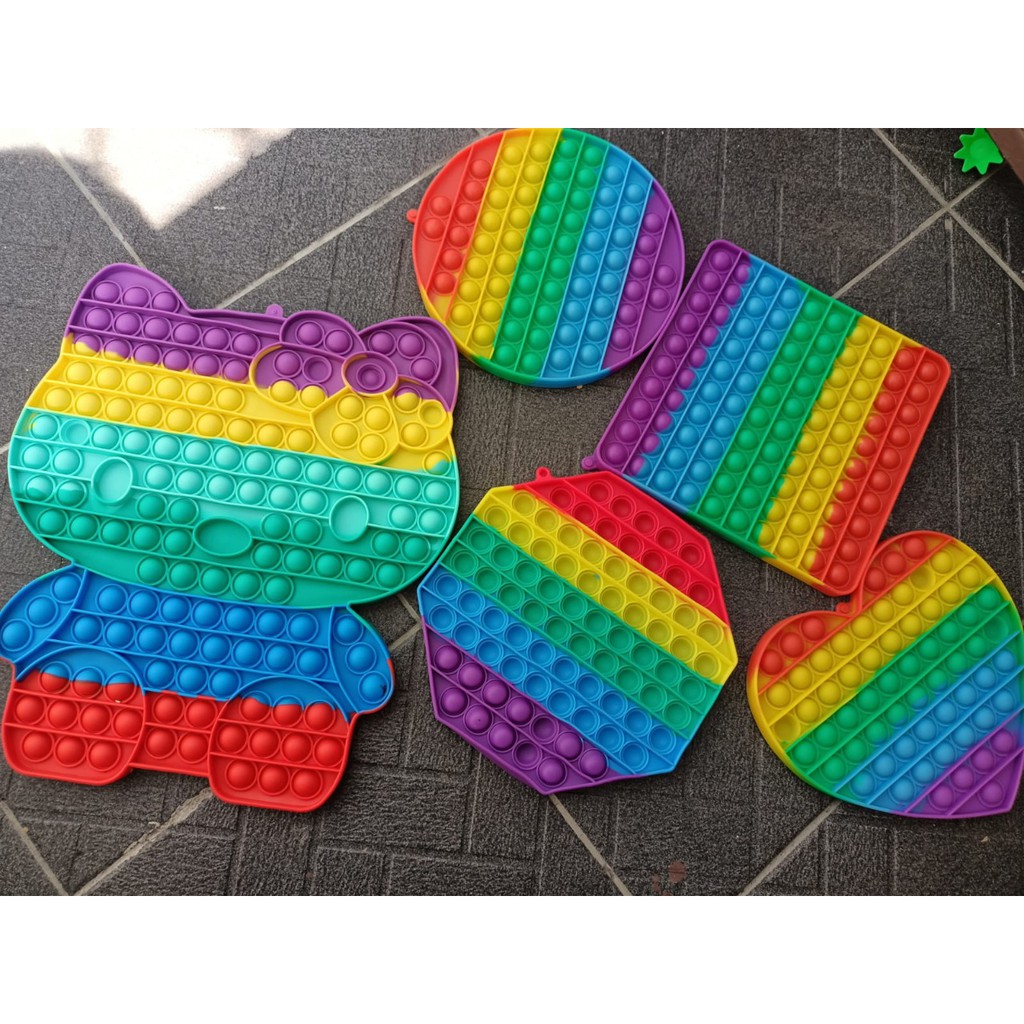 JGW-[✅COD] Pop it jumbo mainan pop it push fidget bubble toy mainan anak2 FREE KELERENG-6