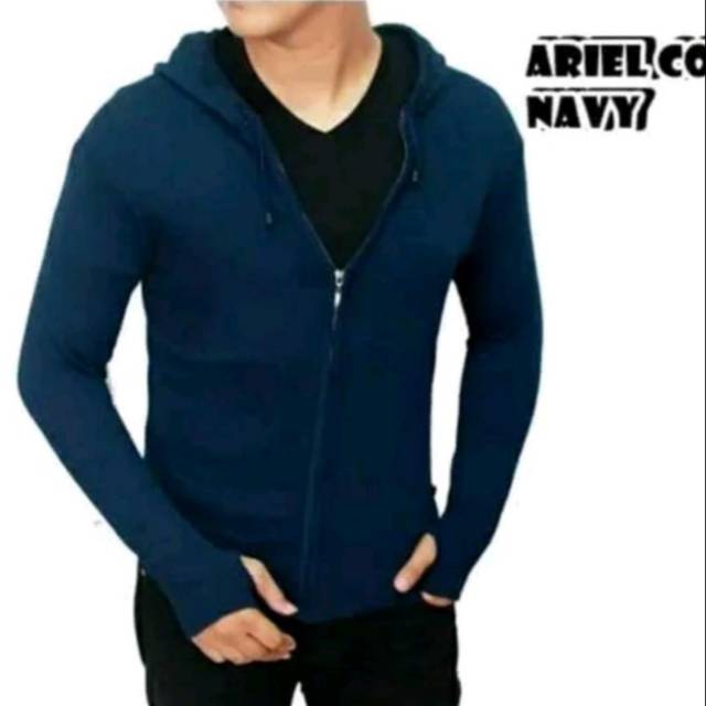 PROMO JAKET RAJUT ARIEL NAVY  SWEATER DONGKER MURAH CEWEK COWOK UNISEX DISTRO