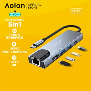 AOLON X EYD Docking Station 4 in 1  Multi-function Charger Hub HDMI USB Adapter for Smartphones, Laptops, TVspter