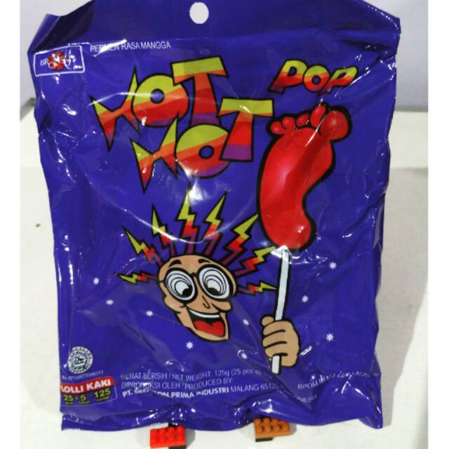 PERMEN JADUL HOT HOT POP 1 PACK ISI 25 PCS / PERMEN KAKI SNACK PERMEN HOTHOT