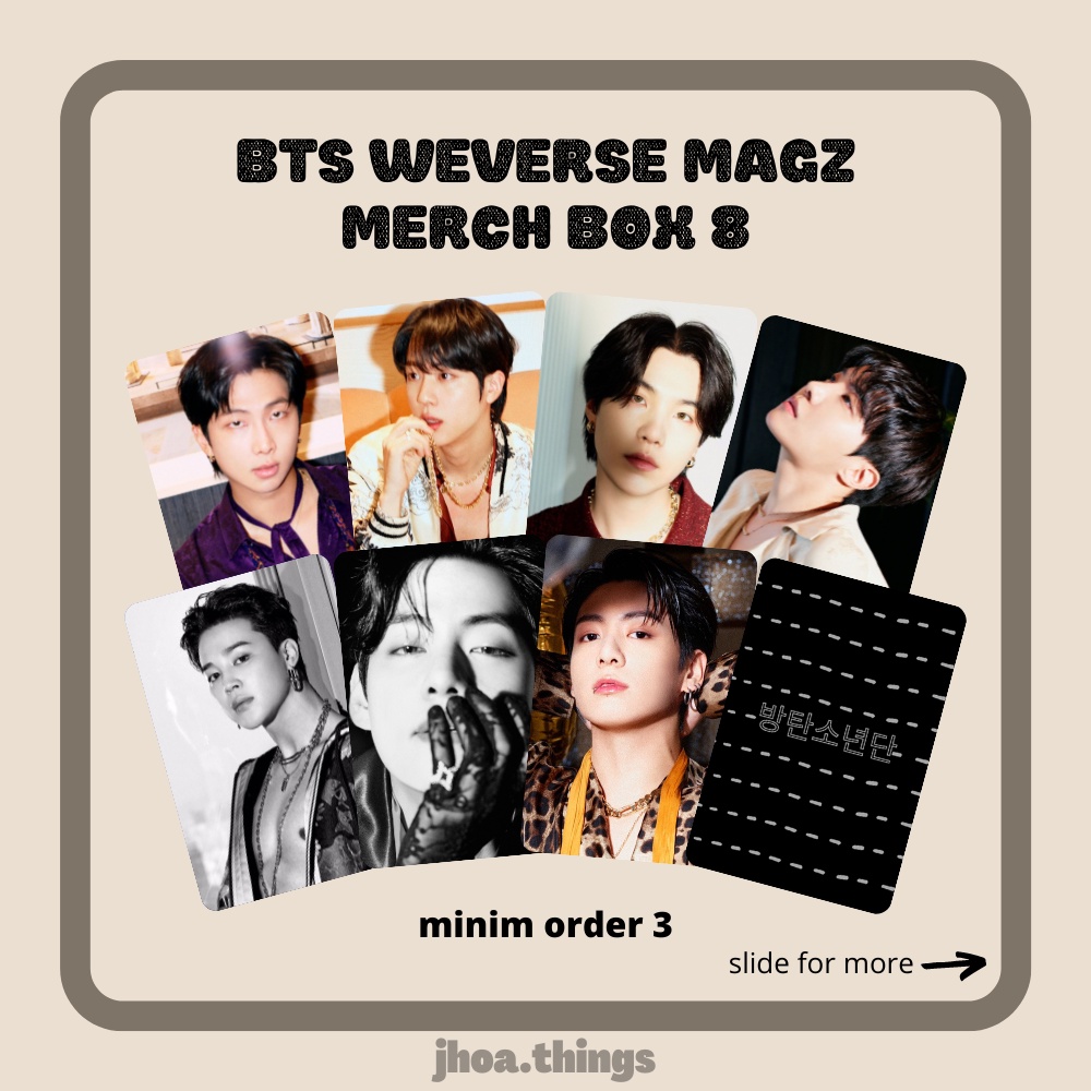 [UNOFFICIAL] PHOTOCARD BTS WEVERSE MAGAZINE MERCH BOX 8