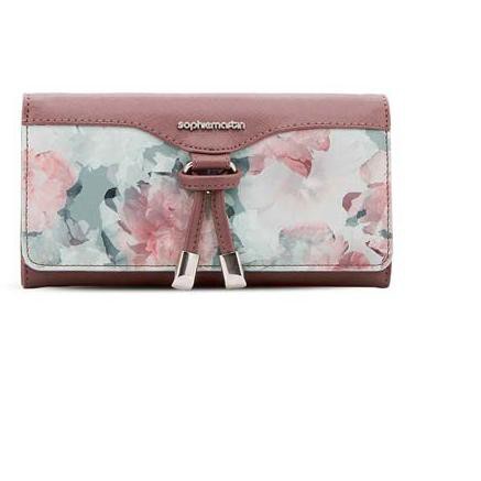 [ READY ]  DOMPET SOPHIE MARTIN ROOSENA W2048M4 REG2002 PINK BUNGA KULIT PANJANG DISKON MEMBER PROMO