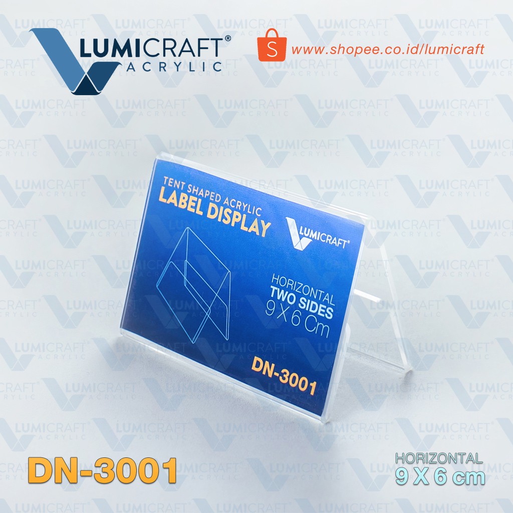 

Label Display Harga Akrilik Tenda / Tent Card Acrylic ukuran 9 x 6 cm Horizontal | Lumicraft DN-3001