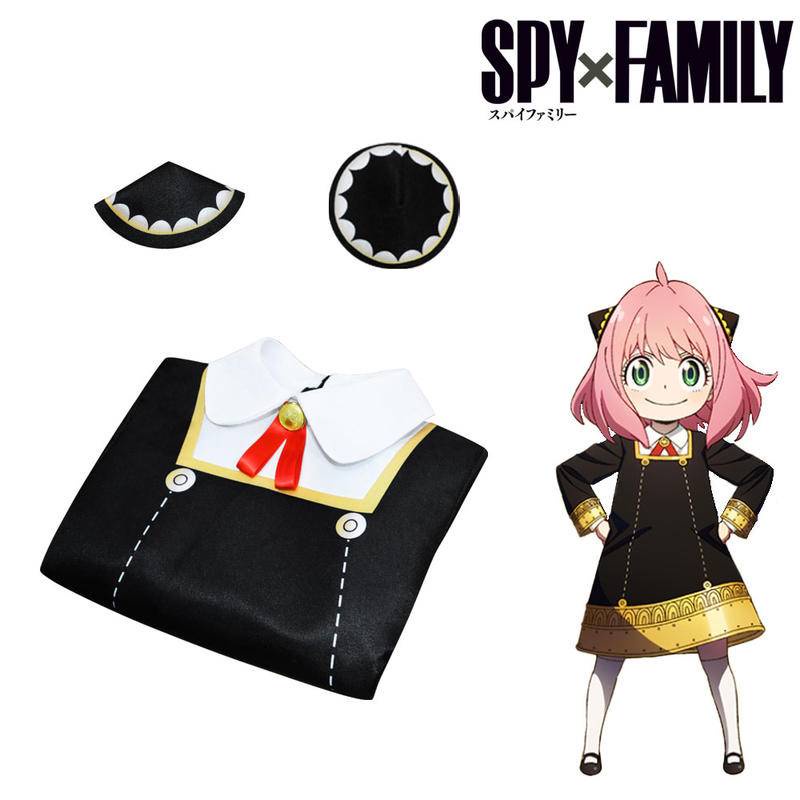 【Wetrose】Ready Stock Anime TV Spy X Family Cosplay Suit Anya Ania Forger Anak Perempuan Cewek Gadis Dewasa Suit Girls Women Costume Dress Set, Anya Wig