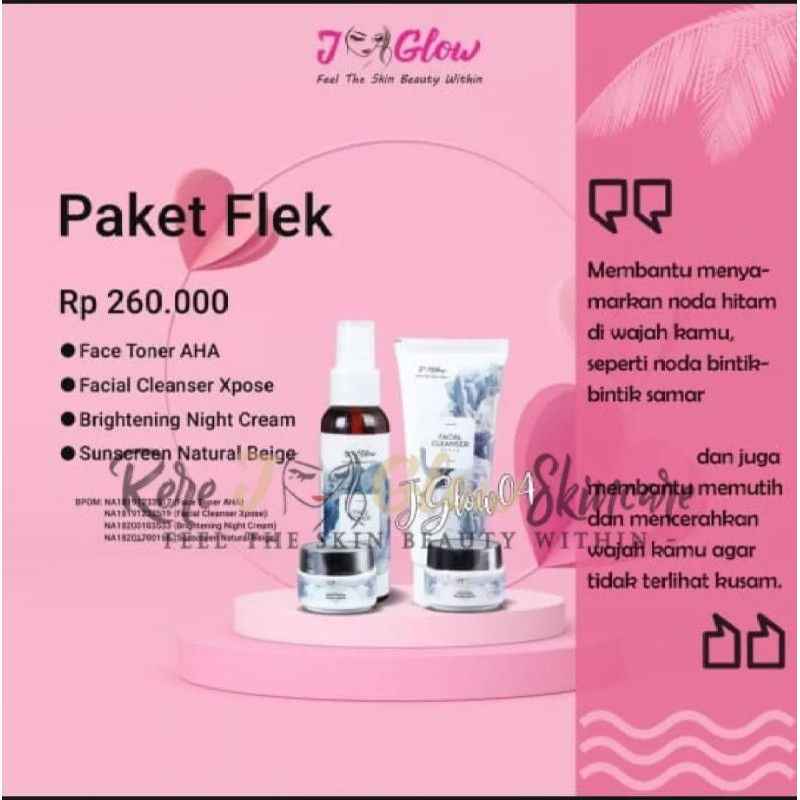 JGLOW FLEK SKINCARE / JGLOW PERAWATAN WAJAH / JGLOW BEAUTY / JGLOW