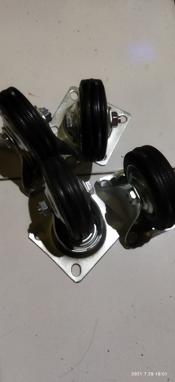 Roda Karet 3 In Roda Etalase Lemari Hitam Hidup Roda Swivel 3 Inch 75mm