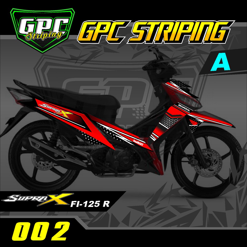 Stiker Striping SUPRA X 125 FI - STICKER SUPRA X 125 FI - list variasi racing 002