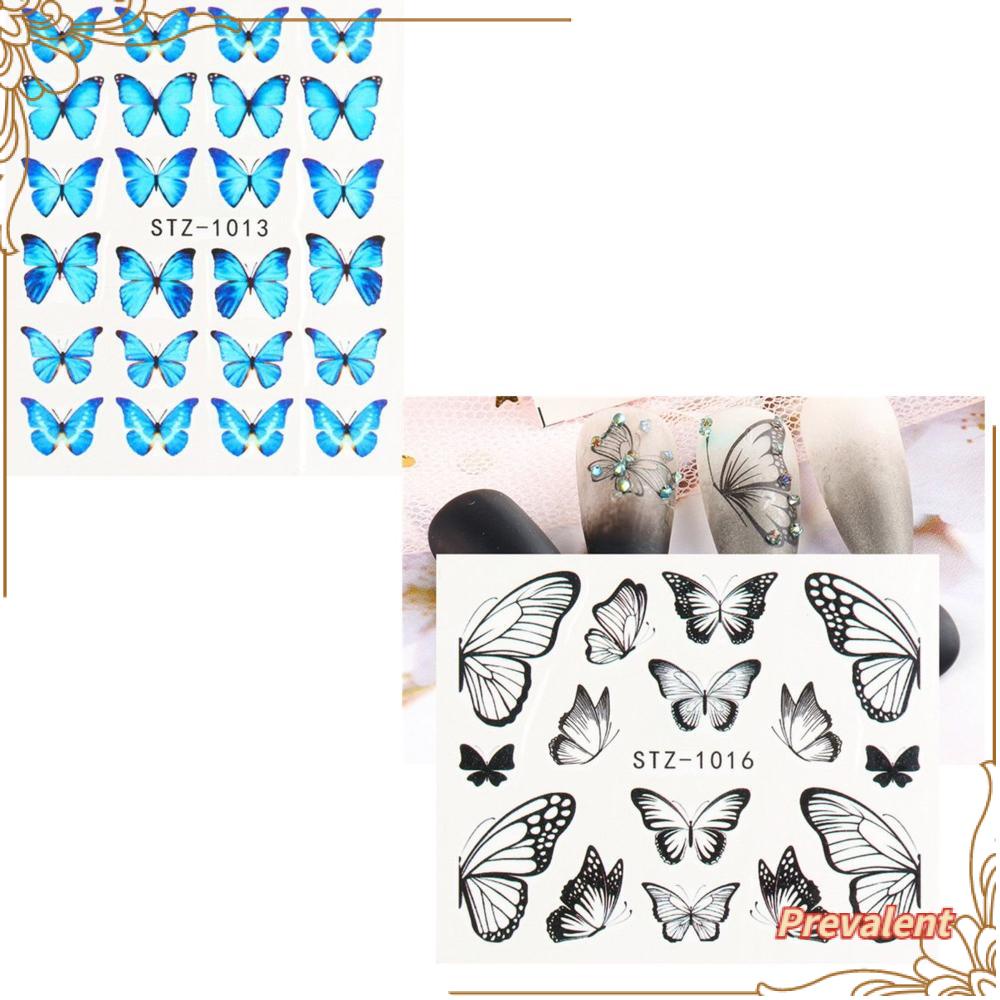 Stiker Kuku Motif Kupu-Kupu Untuk Dekorasi Nail Art DIY Butterfly