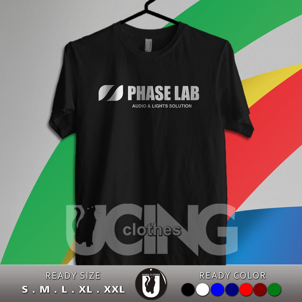Kaos Baju Phase Lab Audio & Lights Solution Logo Operator Sound System Kaos Musik