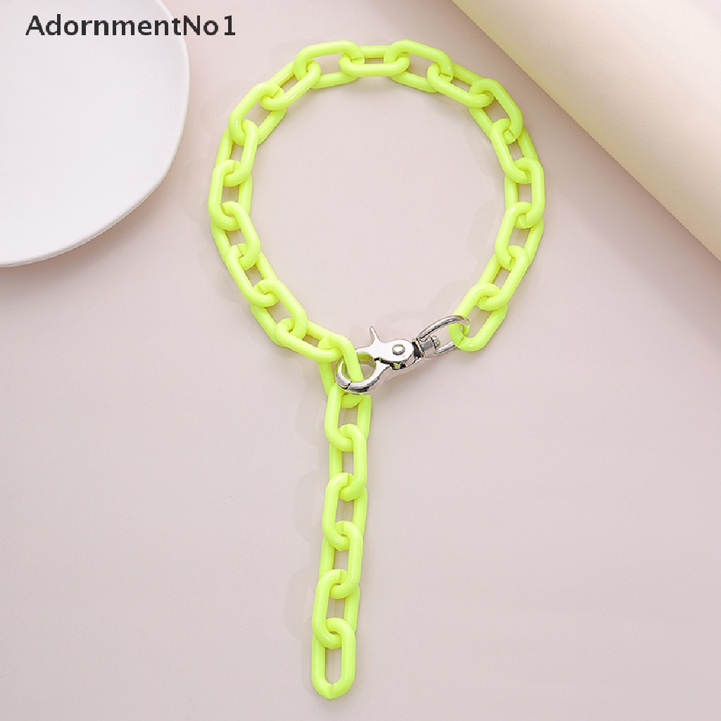 (AdornmentNo1) Kalung Choker Rantai Akrilik Tebal Gaya Punk Rock Hip Hop Untuk Wanita