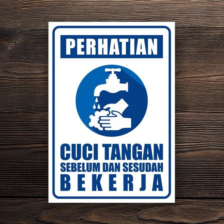 Jual Sticker K3 Cuci Tangan Sebelum Dan Sesudah Bekerja Indonesiashopee Indonesia 9092