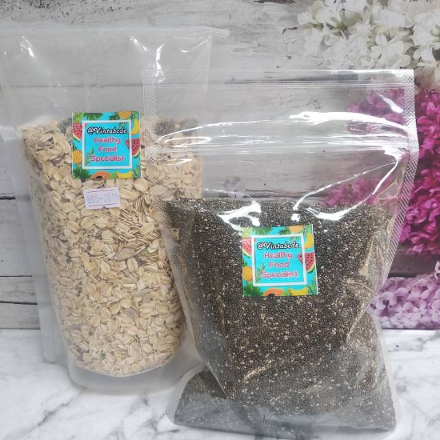 

Paket muesli 500gram chia seed 500gram