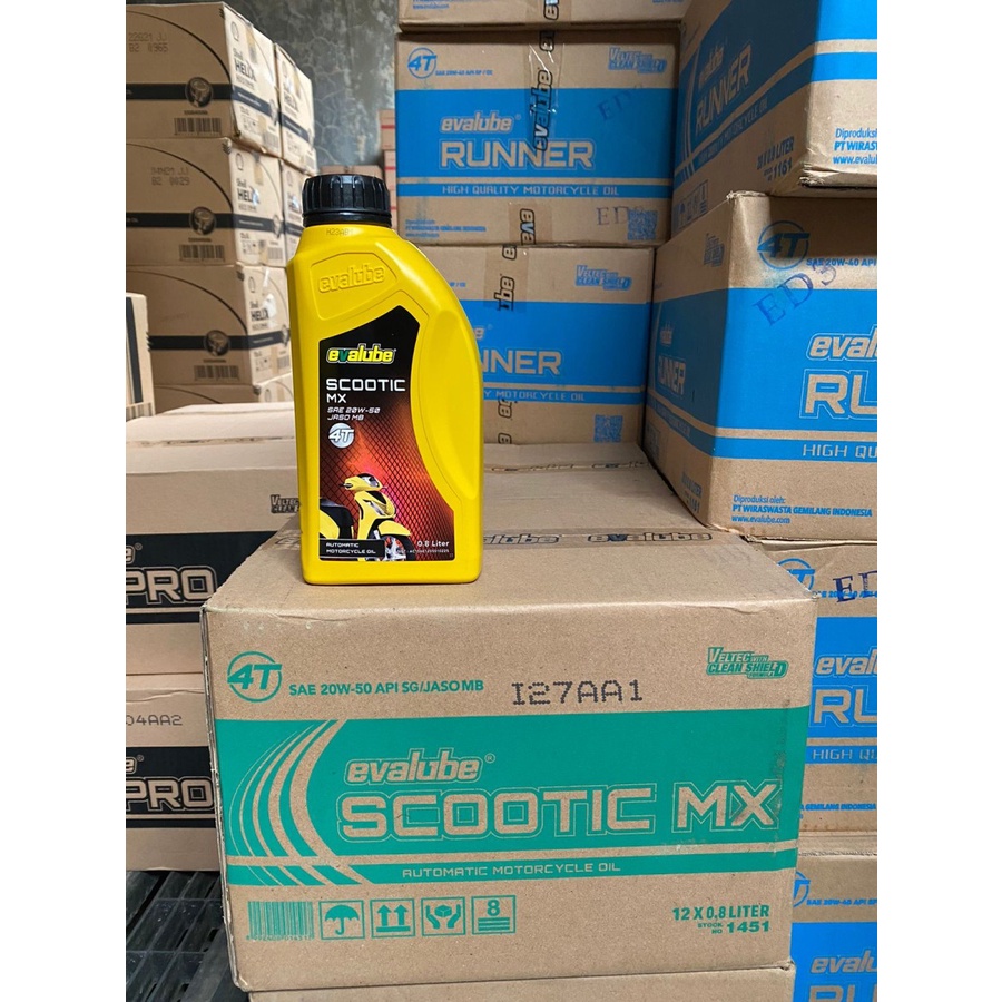 OLI EVALUBE SCOOTIC MX 4T 0,8 LITER OLI MOTOR ASLI