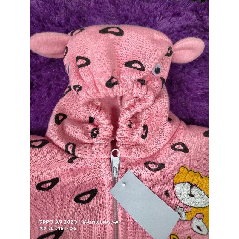 JAKET FLEECE BAYI (6-24bln) MOTIF BABY CAT