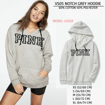 Sweater Hoodie Wanita Terry Pullover Casual (VS05 NOTCH HOODIE)-8