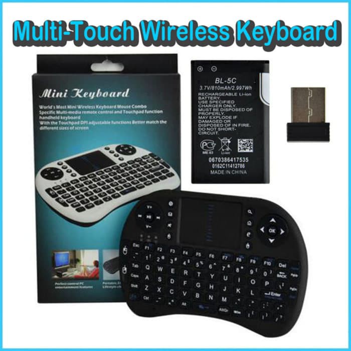 Rechargeable Mini Wireless Keyboard For Android Tv Box +Lithium batery