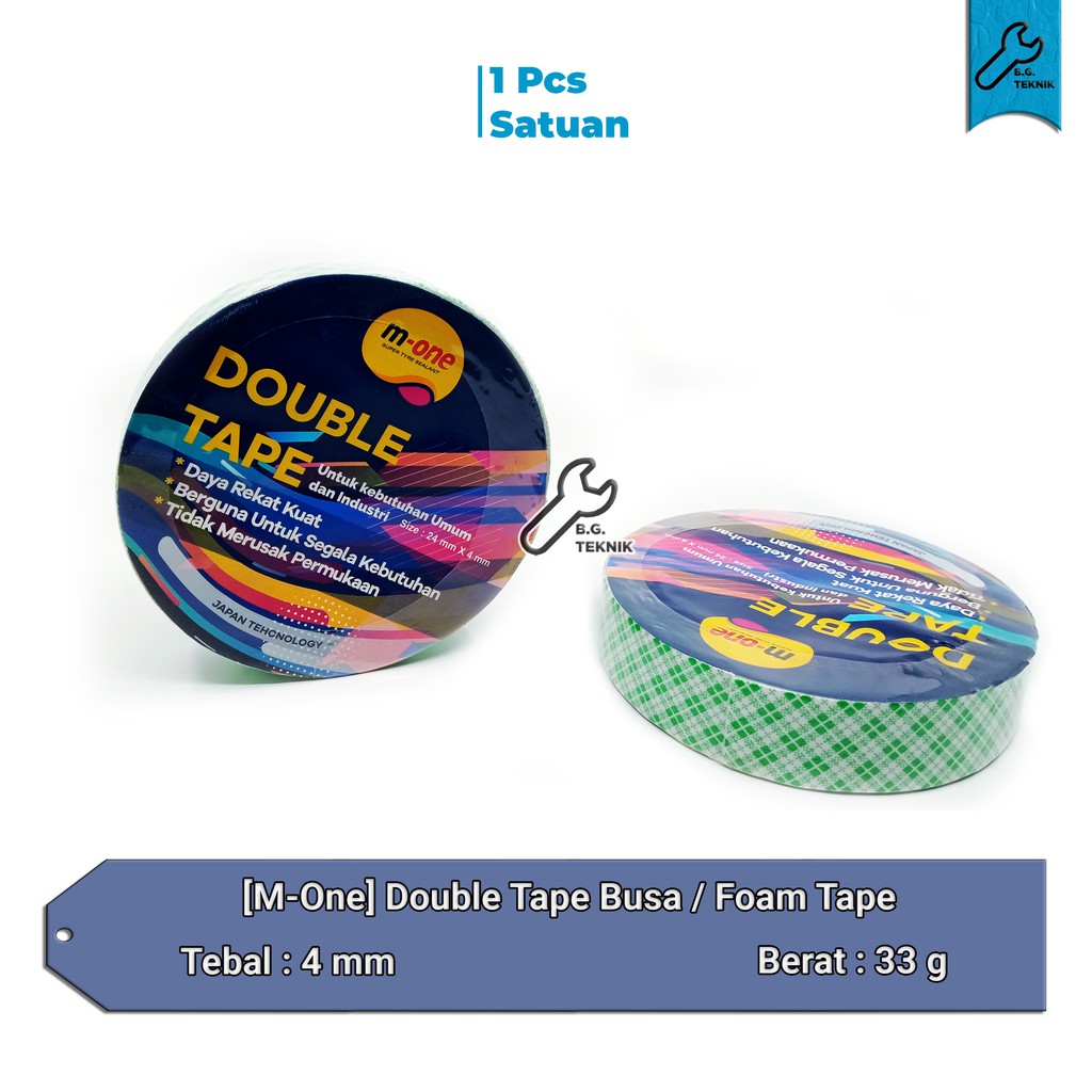 DOUBLE TAPE BUSA M ONE Foam Tape 24mm x 4M ORIGINAL