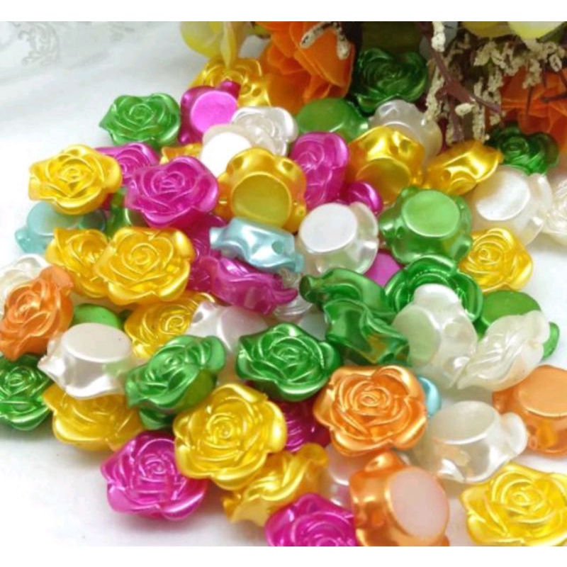 25pcs Mote Mawar/Resin Mawar