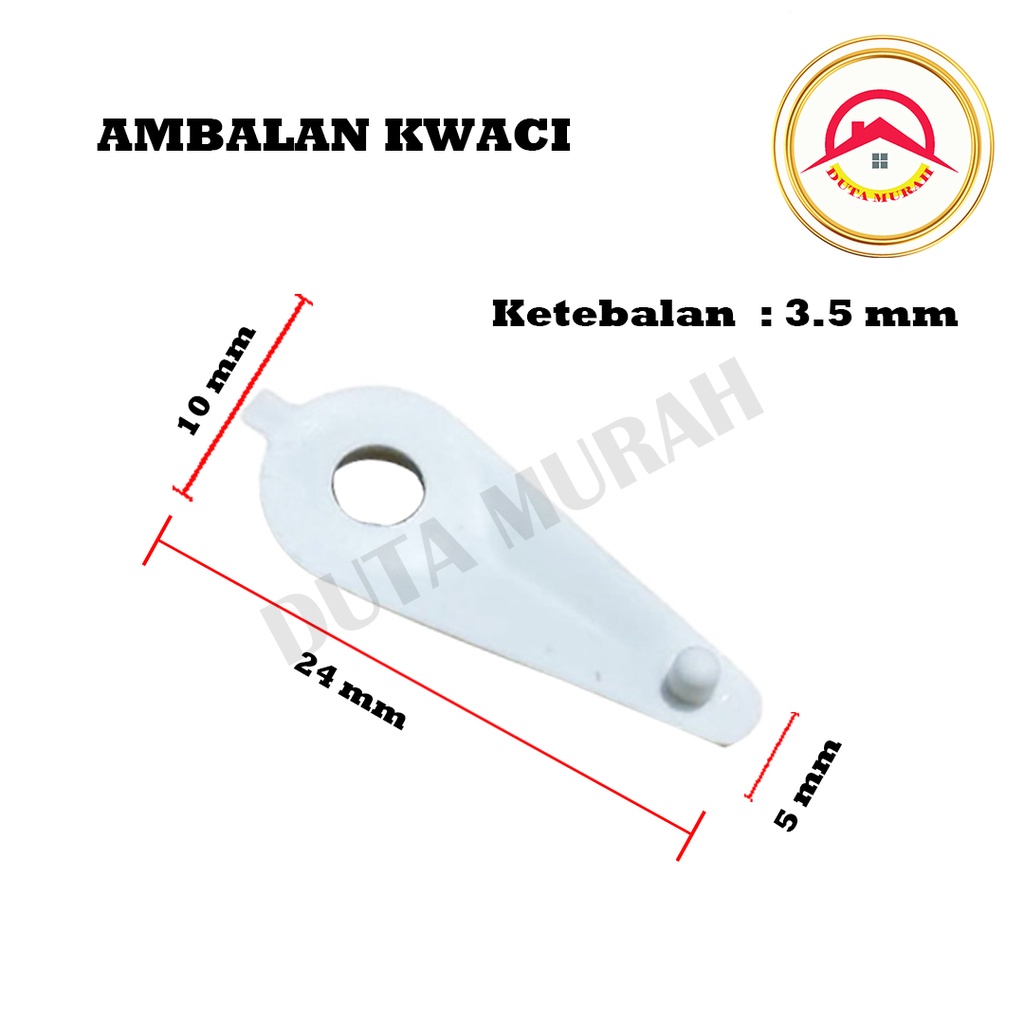 Ambalan Kwaci Besi untuk Jam Dinding / Braket Klip (Plastik/Besi) Kuaci Jepit Kaca Kwaci, Harga 1pcs